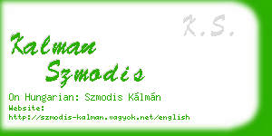 kalman szmodis business card